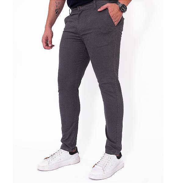 Calça de Sarja Chumbo