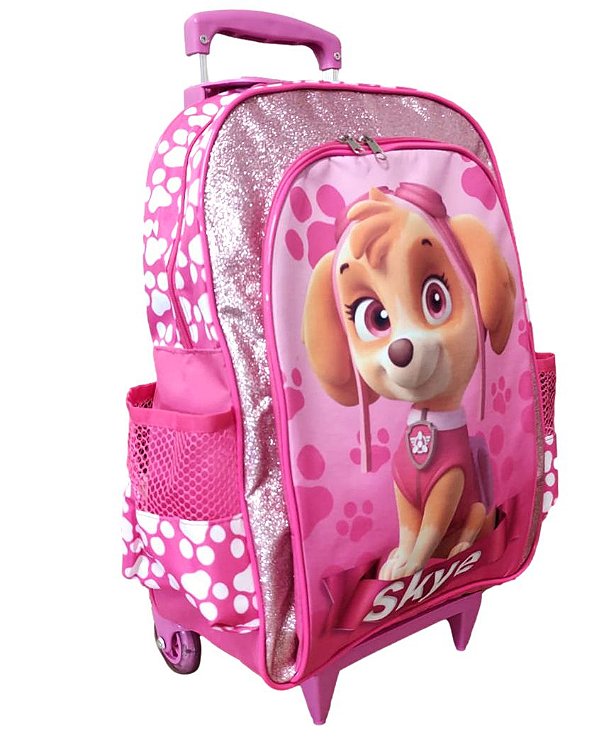 Mochila Escolar Patrulha Canina Com Rodinhas