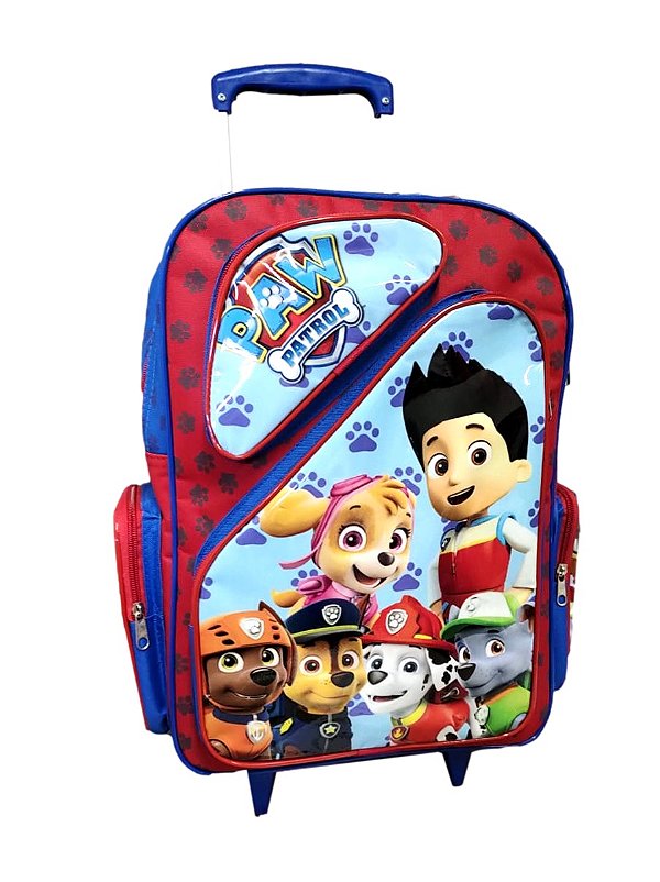 Mochila Escolar Patrulha Canina Com Rodinhas