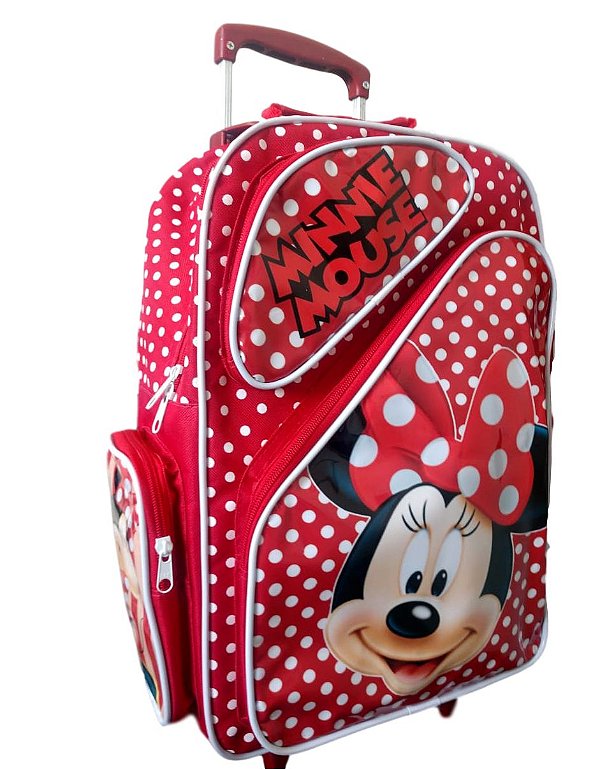 Mochila Escolar Minnie Com Carrinho De Rodinhas