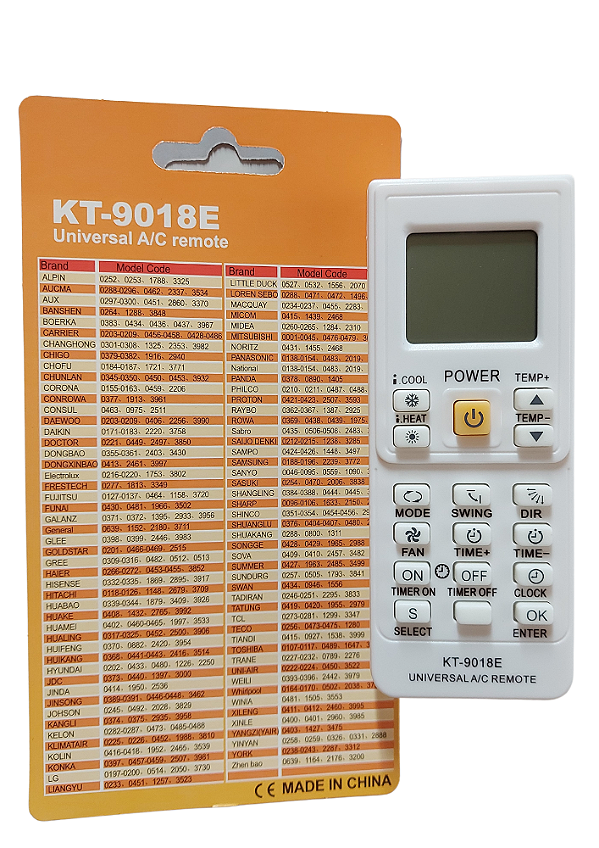 Controle remoto universal para ar condicionado tipo Split