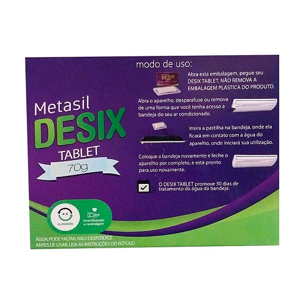 Desix Tablet Pastilha Bactericida 70g Ar Condicionado