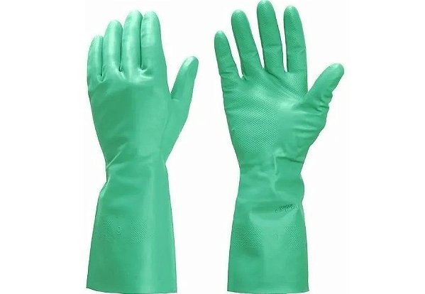 Luva Nitrilica Grande Verde com Forro tam 10 Vonder