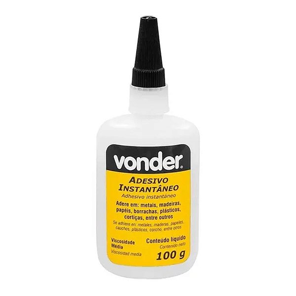 Adesivo instantâneo Cianoacrilato industrial 100g Vonder