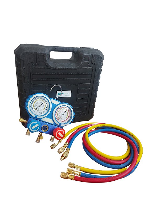 Manifold com maleta R410/R22/134/407 completo 5/16 90cm