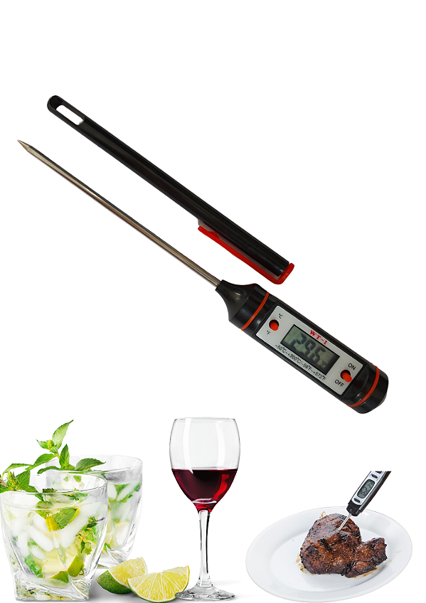 Termômetro Culinário Digital Espeto Alimento Cozinha