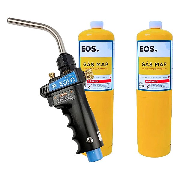 Kit Maçarico  Acendimento Automático Turbo Torch + 2 gas map