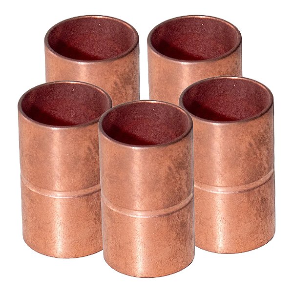 Kit 5 Pçs Luva União Reta 3/4 Para Solda Latão Forjado Ar Condicionado