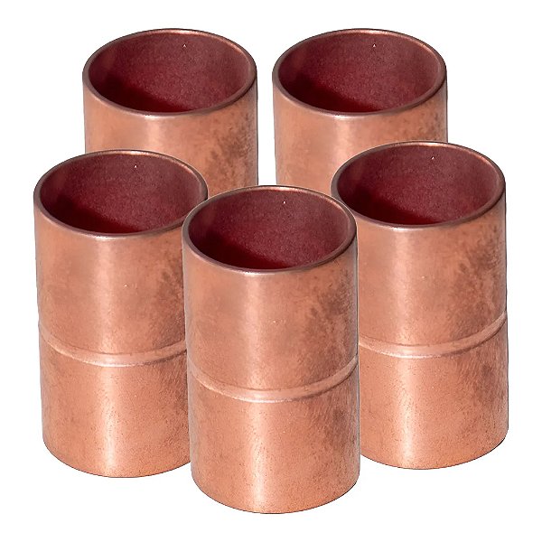 Kit 5 Pçs Luva União Reta Flare 7/8 Latão Forjado Ar Condicionado
