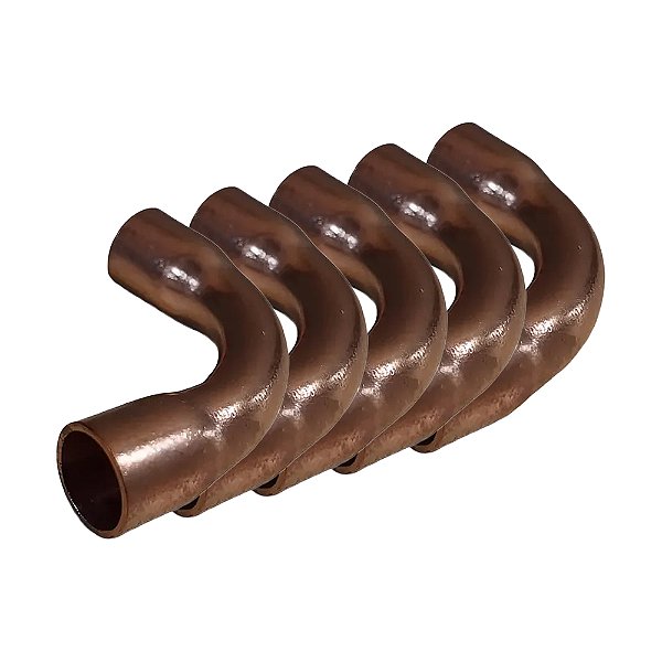 Kit 5 Pçs Curva 90º 5/8 Para Solda Latão Forjado Ar Condicionado