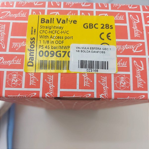 Valvula De Esfera Gbc28s 1.1/8 Solda Danfoss 009g7056