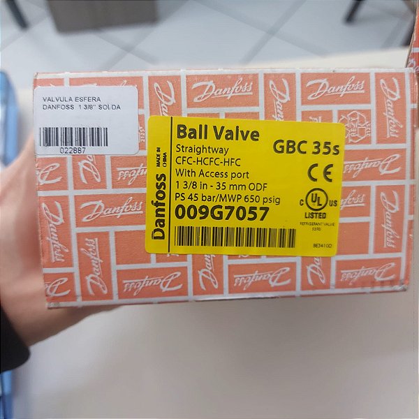 VALVULA ESFERA DANFOSS 9G7057 1.3/8 SOLDA
