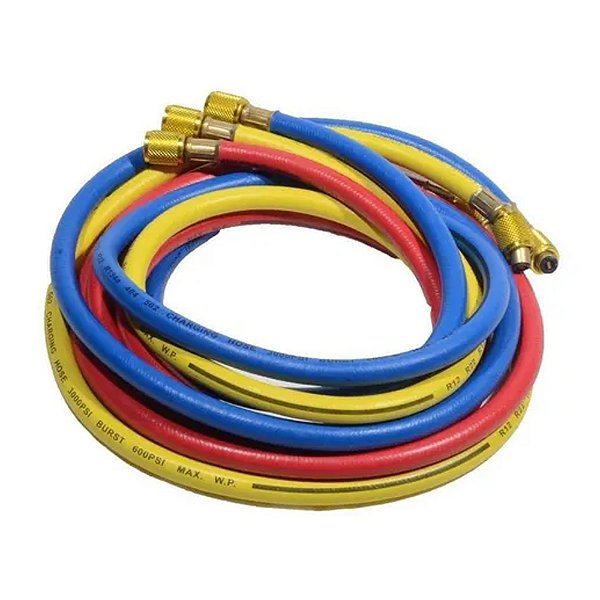 Mangueira Manifold 90cm gás 410 kit 3 mangueiras