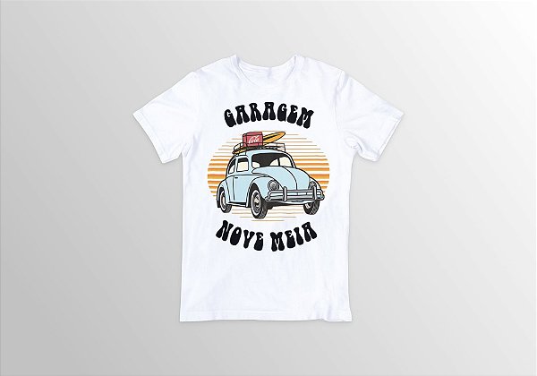 camiseta fusca azul