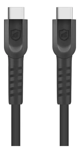 Cabo de Celular Dual Shock Usb-C Type-C para Usb-C Type-C Preto 1.2m Gshield