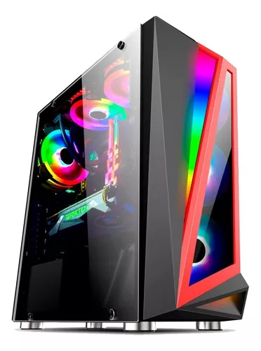 Gabinete Desktop Gamer Vidro Fita Led Sem Fonte Usb 3.0 BG-040 Preto Bluecase