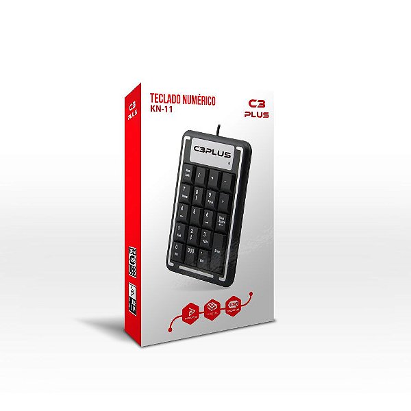 Teclado Numerico KN-11BK Usb 2.0 C3tech