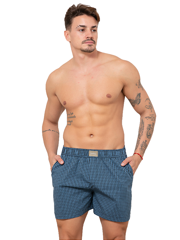 Samba Canção Xadrez Marinho