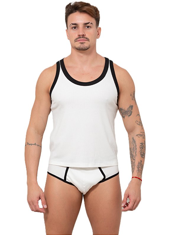 Conjunto Regata Americana e Cueca Slip Off Whit