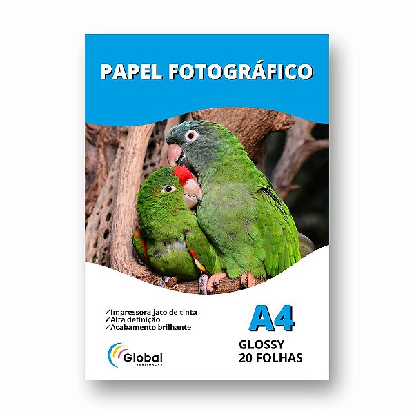 Papel Fotográfico Brilhante A4 - 20 Unidades