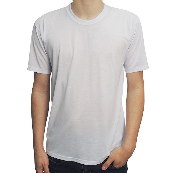 Camiseta Básica de Poliéster Branca