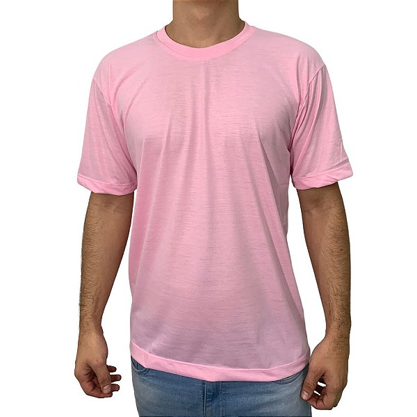 Camiseta Basica Rosa BB Global Sublimacao Insumos para Sublimacao