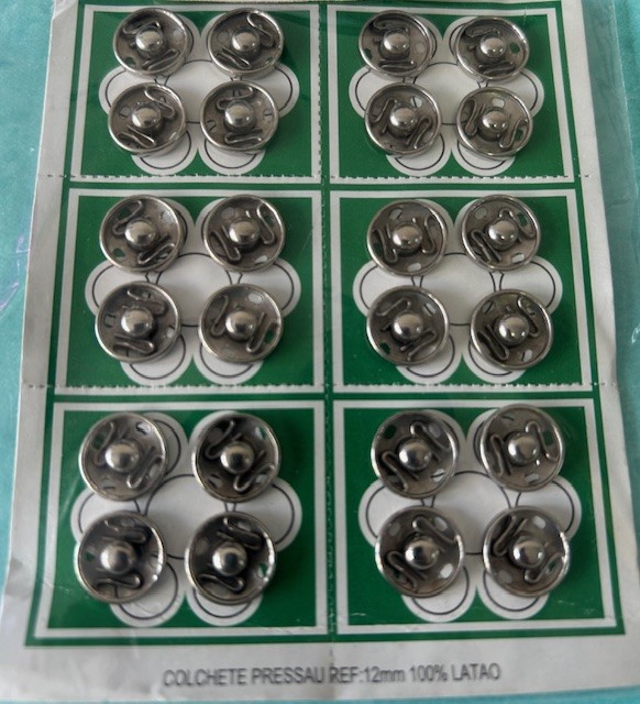 Colchete de Pressão Latão Chinês - Cartela individual