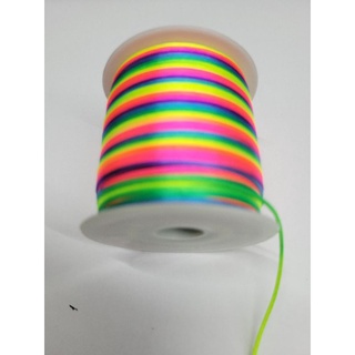 Fio Cordão Cetim Rabo de Rato Multicolorido com  50 Metros