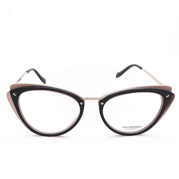 Óculos de Grau Ana Hickmann AH6326 H01/52 Preto e Rosê