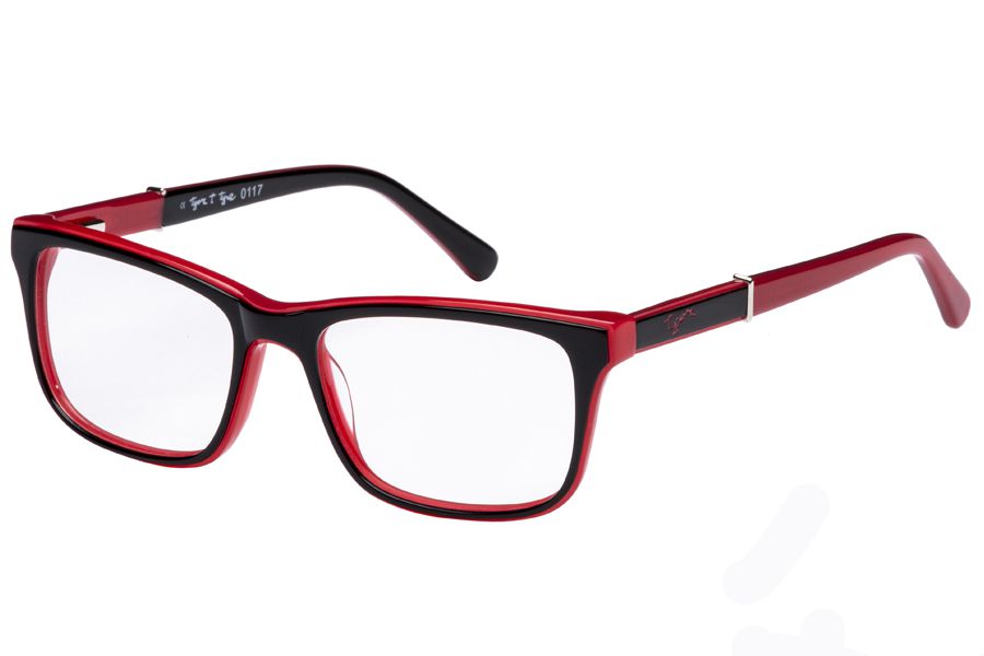 Óculos de Grau Tigor T Tigre VTT069 C2/48 Preto/Vermelho