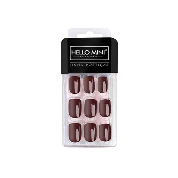 Unhas Postiças Auto Colante Vinho Hello Mini OY174-59