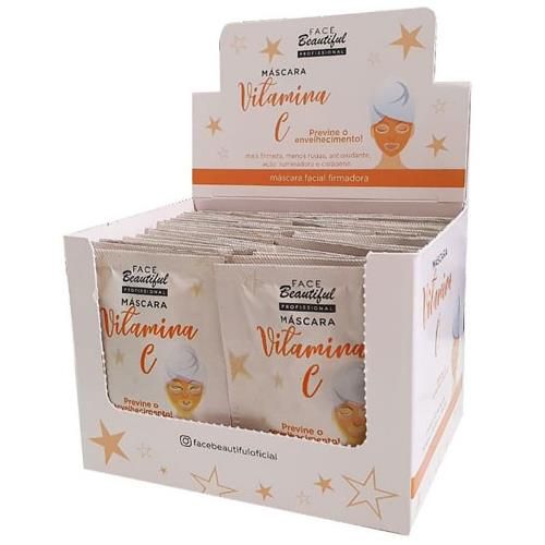 Máscara Facial Vitamina C Face Beautiful FB122 – Box c/ 50 unid
