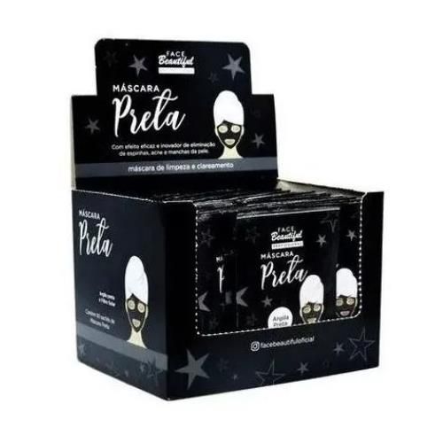 Máscara Facial Preta Face Beautiful FB117 – Box c/ 50 unid