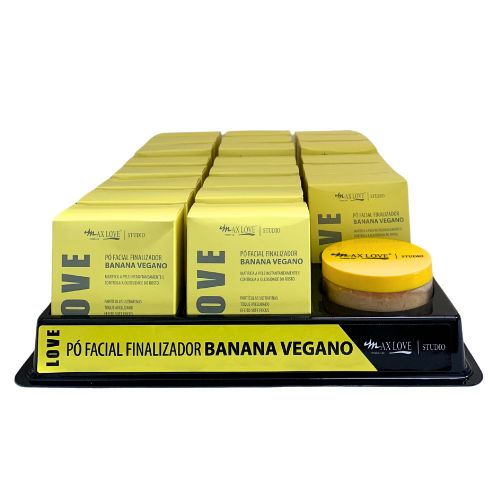 Pó Facial Finalizador Banana Vegano Max Love – Box c/ 22 unid