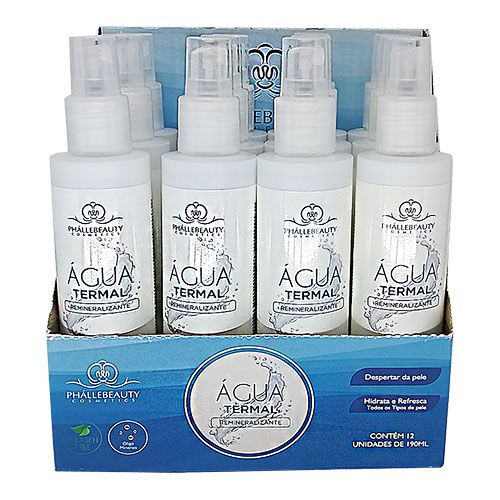 Água Termal Remineralizante 190ml Phallebeauty PH0026 – Box c/ 12 unid