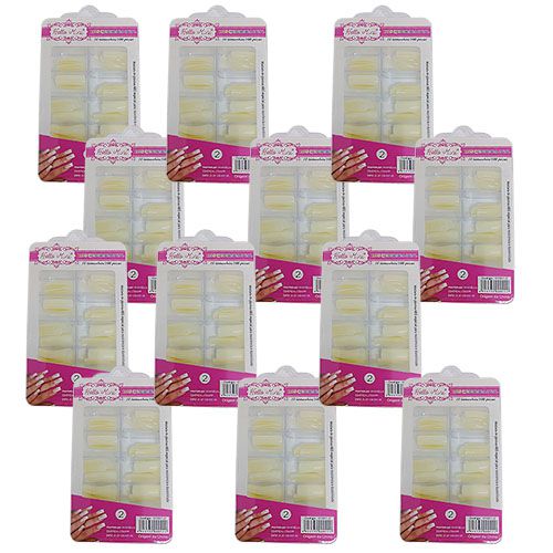 Unhas Postiças Quadrada Oval Hello Mini OY001-2 – Pcte c/ 12 unid