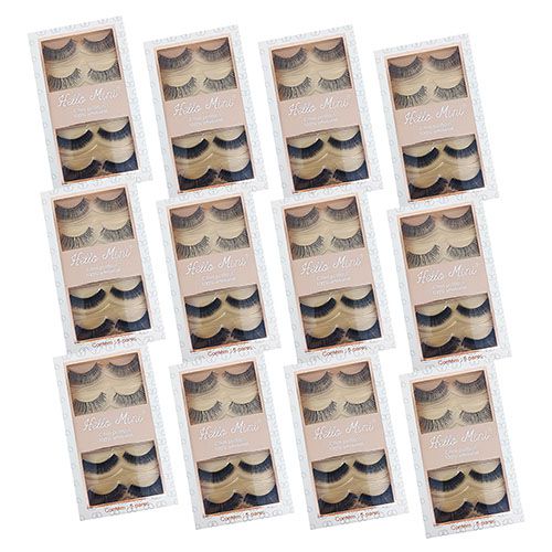 Cílios Postiços com 05 pares Hello Mini CL064-11 – Box c/ 12 unid