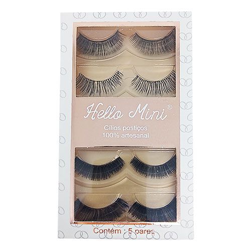 Cílios Postiços com 05 pares Hello Mini CL064-11