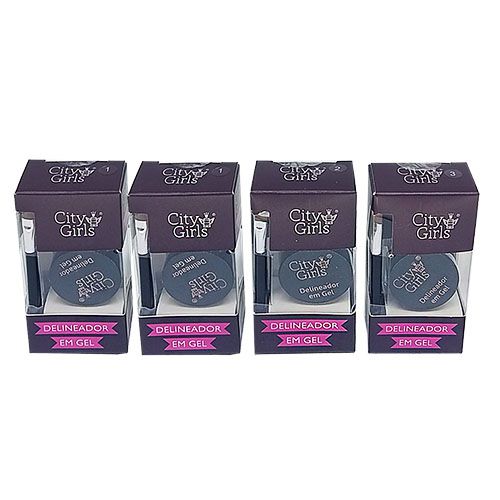 Delineador em Gel City Girls CG208 – Kit c/ 04 unid