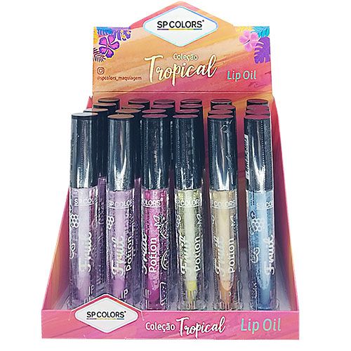 Lip Oil Fruit Potion Coleção Tropical SP Colors SP206 – Box c/ 24 unid