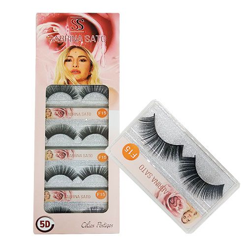 Cílios Postiços 5D-F15 Sabrina Sato SS-1390 - Box c/ 10 unid