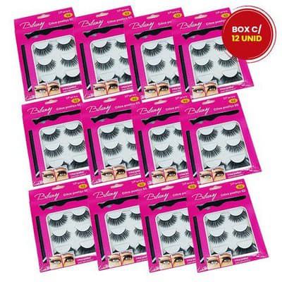 Kit de Cílios Postiços Magnético 6D-01 Bilansy LT193-1 – Box c/ 12 unid
