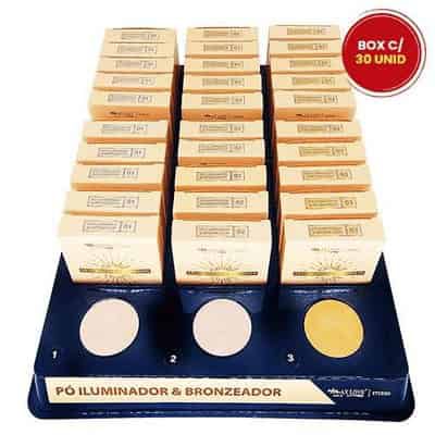 Pó Iluminador e Bronzeador Max Love – Box c/ 30 unid