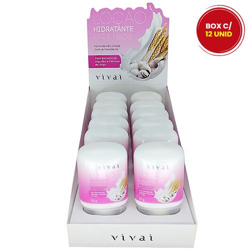 Loção Hidratante para Mãos Vivai 5030.2.1 - Box c/ 12 unid
