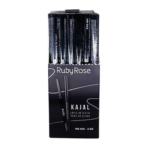 Lápis Retrátil Kajal para Olhos Ruby Rose HB-055 - Box c/ 36 unid