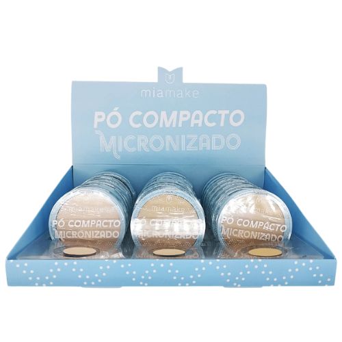 Pó Compacto Micronizado Cores Claras Mia Make 244 - Box c/ 24 unid
