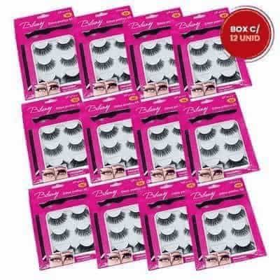 Kit de Cílios Postiços Magnético 6D-01 Bilansy LT193-2 – Box c/ 12 unid