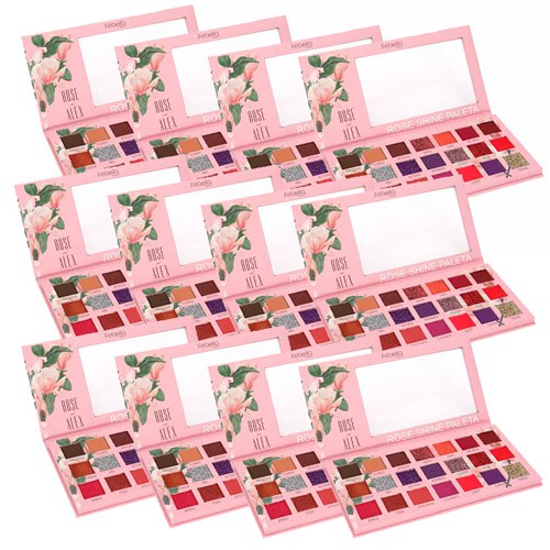 Paleta de Sombras Rose Shine 21 Febella PSO30315 - Box c/ 12 unid