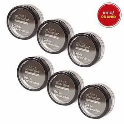 Gel de Sobrancelhas Face Beautiful FB106 - Kit c/ 06 unid