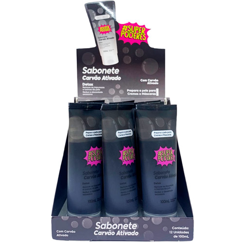Sabonete Carvão Ativado Detox Super Poderes CASP01 - Box c/ 12 unid